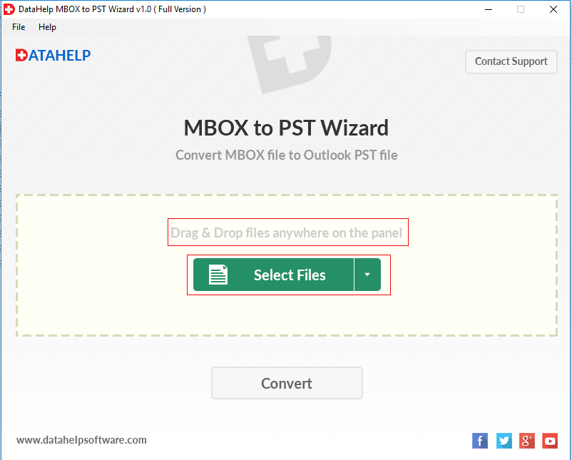 add MBOX file in software