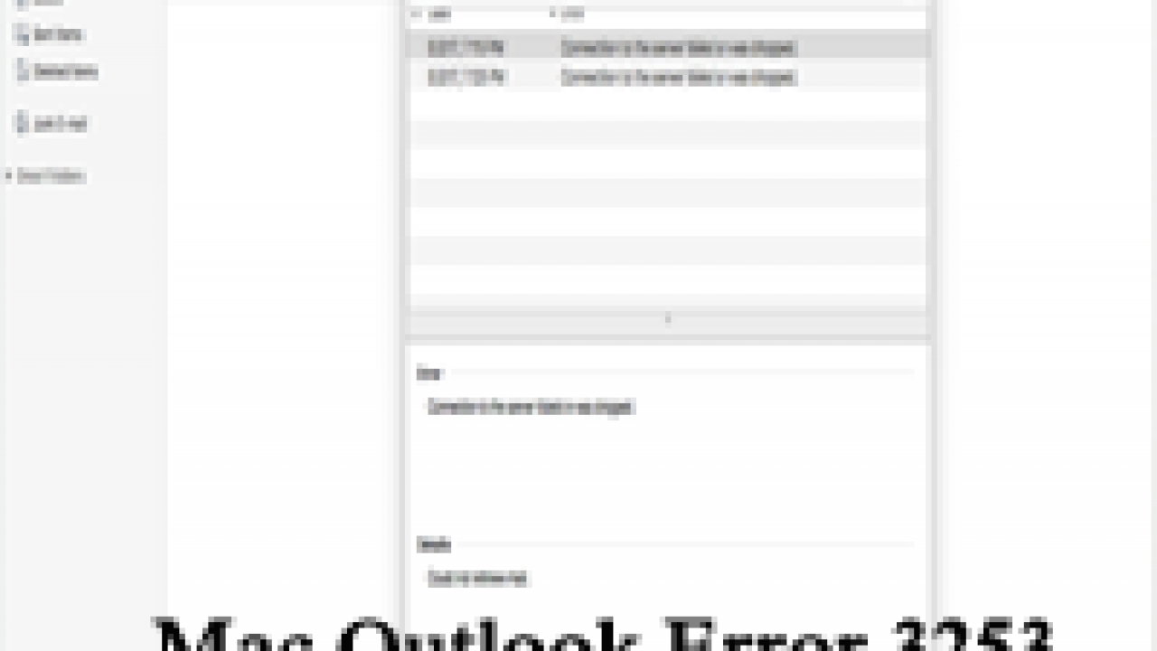 microsoft outlook mac connection to the server failed