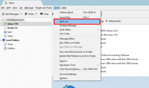 step to import mbox file