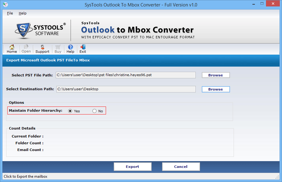 outlook to mbox format