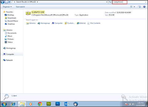 search Scanpst,exe