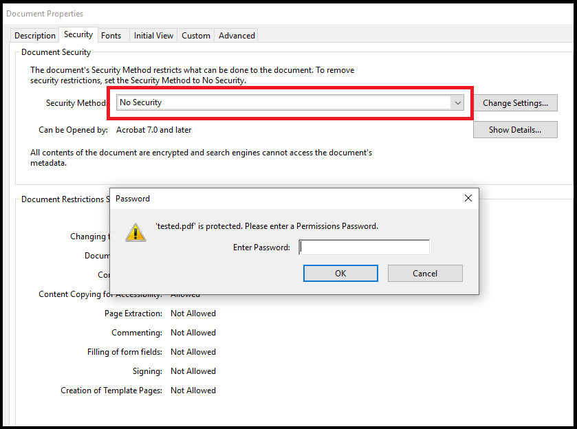 Crack Print Protection in PDF