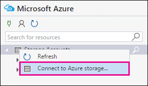 Connect to Azure storage