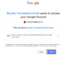 thunderbird gmail 2fa