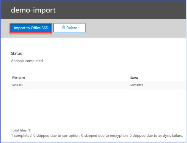 import to office 365