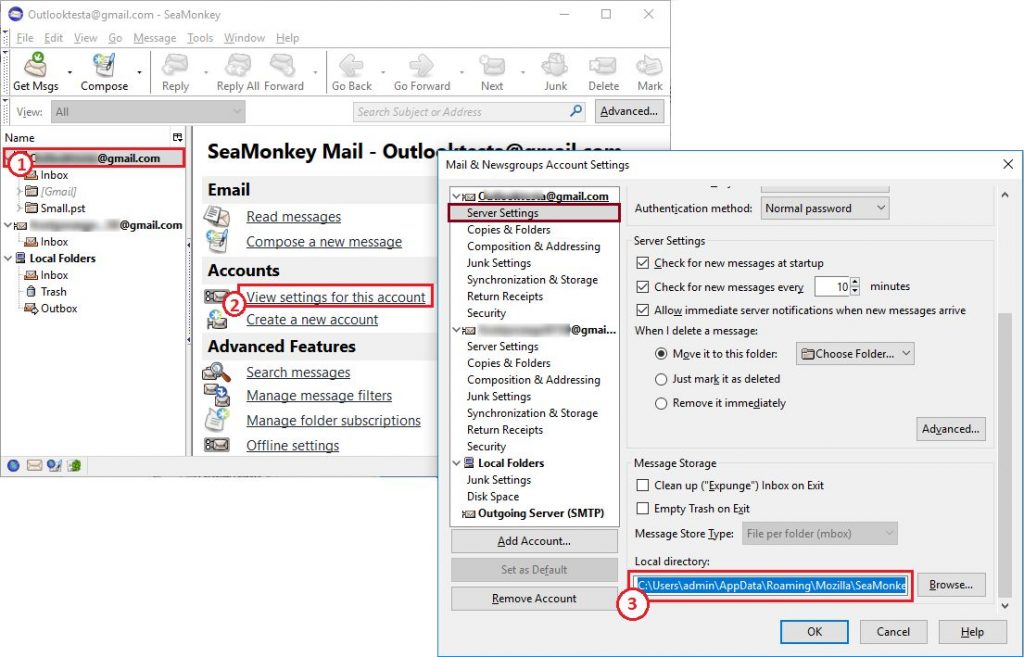 seamonkey mailbox file