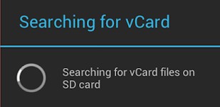 Searching for vCard 