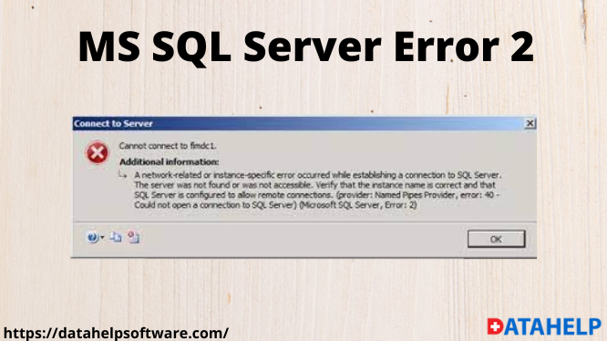 MS SQL Server Error 2