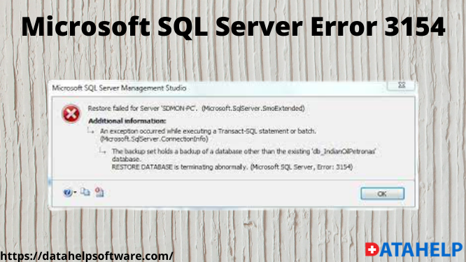 Microsoft SQL Server Error 3154