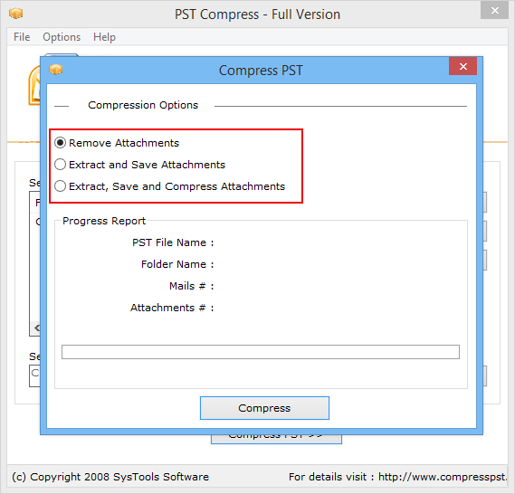 Compact PST files without using outlook