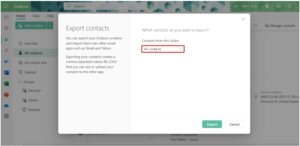 select all contacts option