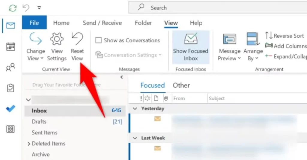 How to Reset Outlook View to Default Settings