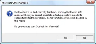 Start Outlook in Safe Mode