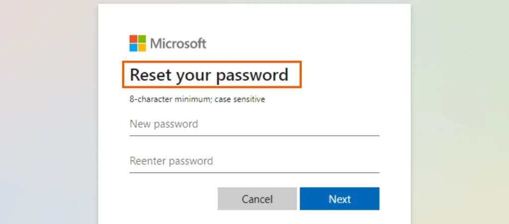 Reset Your Password