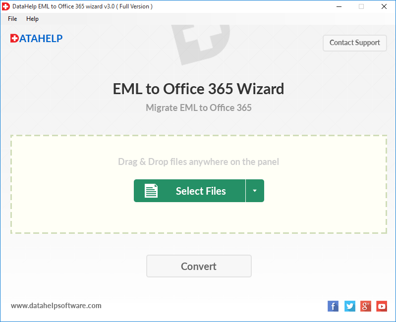 run tool to Migrate EML email messages to Office 365