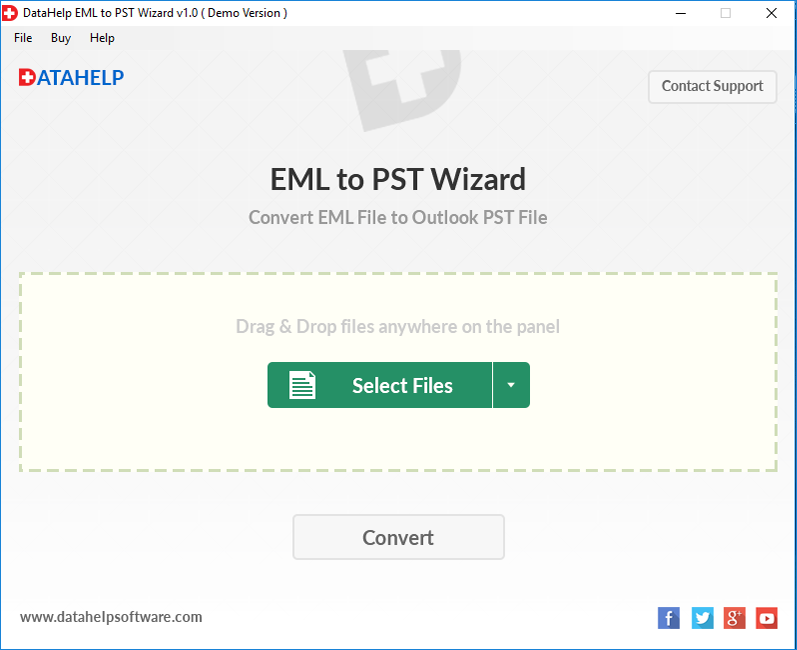 Windows 7 DataHelp EML to PST Conversion Tool 1.0 full