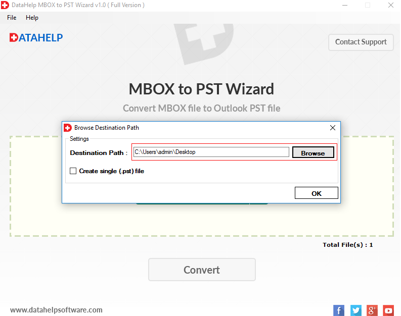 start postbox to pst conversion