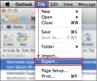 outlook for mac file format