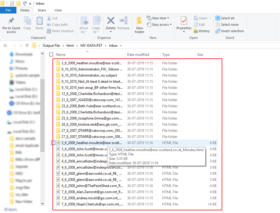 view recover PST file data