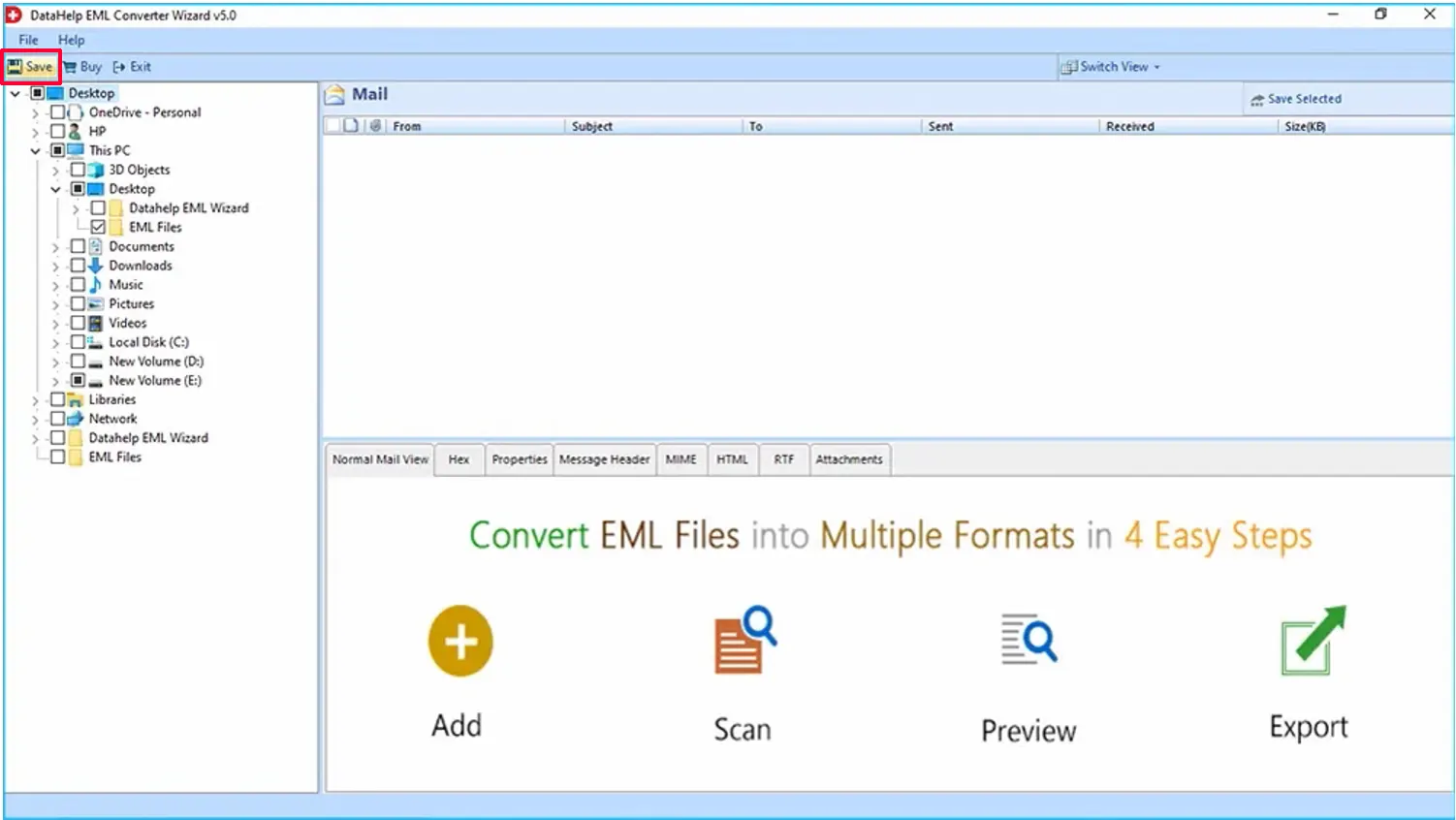 Make EML file readable to Outlook