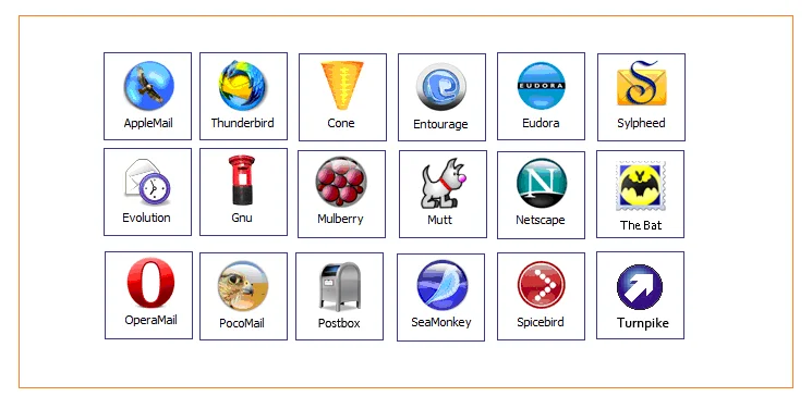convert all mail client MBOX files to PST format